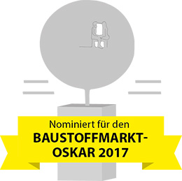 Nominiert für den BAUSTOFFMARKT-OSKAR 2017